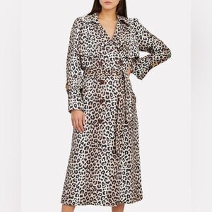 Notes du Nord Medium Leopard Trench Coat NWT